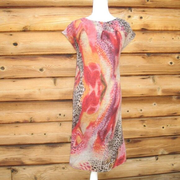 Multi Color Alpaca Wool Knit Dress - Picture 6 of 8